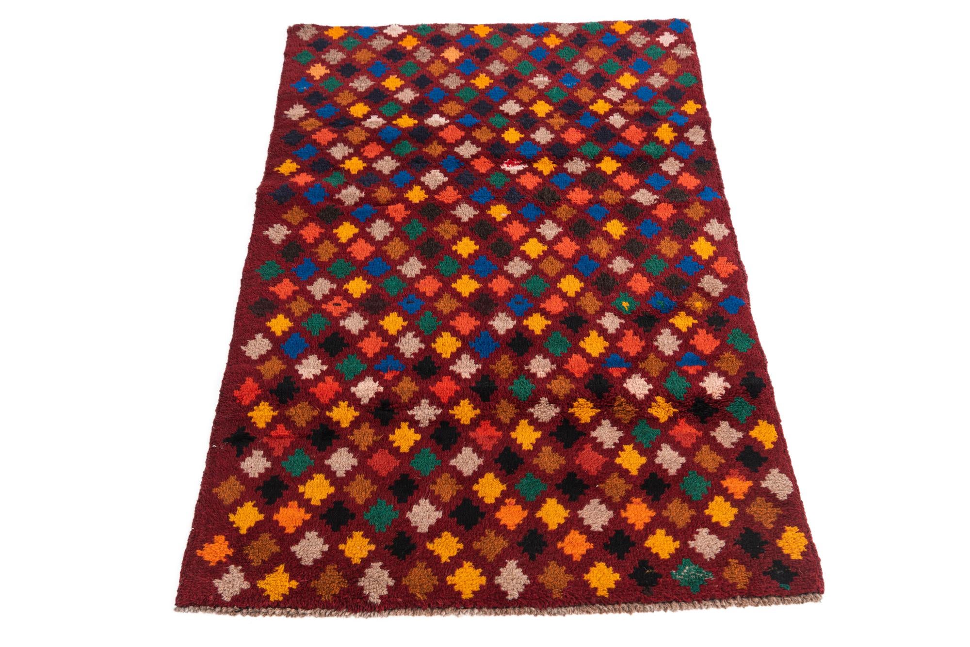 2' 10 x 4' 6 Hand Knotted Balouch Wool Rug