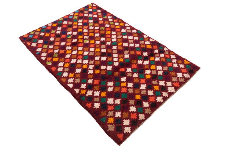 Detail image of 3' x 4' 7 Hand Knotted Balouch Wool Rug