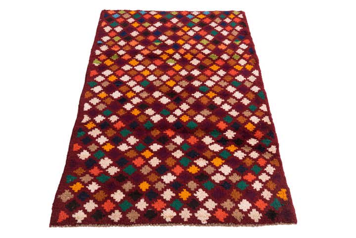 3' x 4' 7 Hand Knotted Balouch Wool Rug