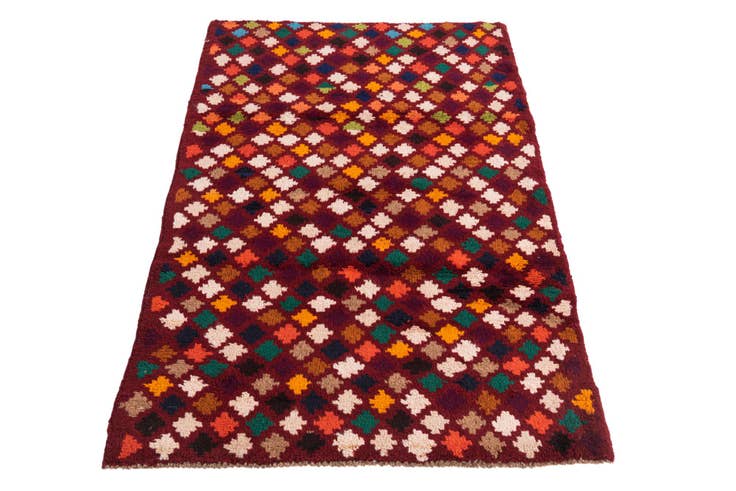 Detail image of 3' x 4' 7 Hand Knotted Balouch Wool Rug