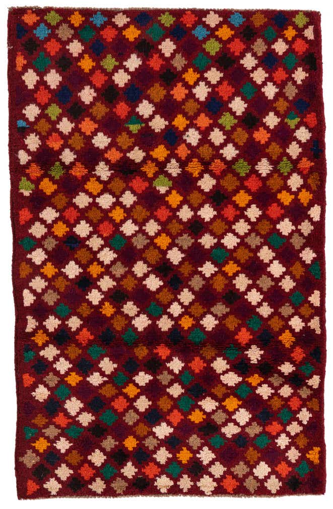 3' x 4' 7 Hand Knotted Balouch Wool Rug