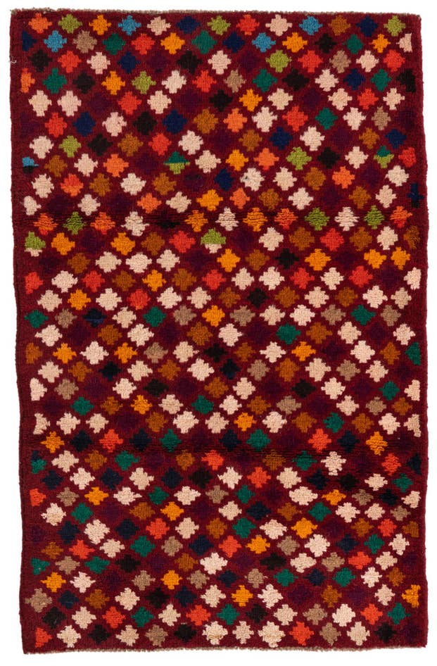 Detail image of 3' x 4' 7 Hand Knotted Balouch Wool Rug