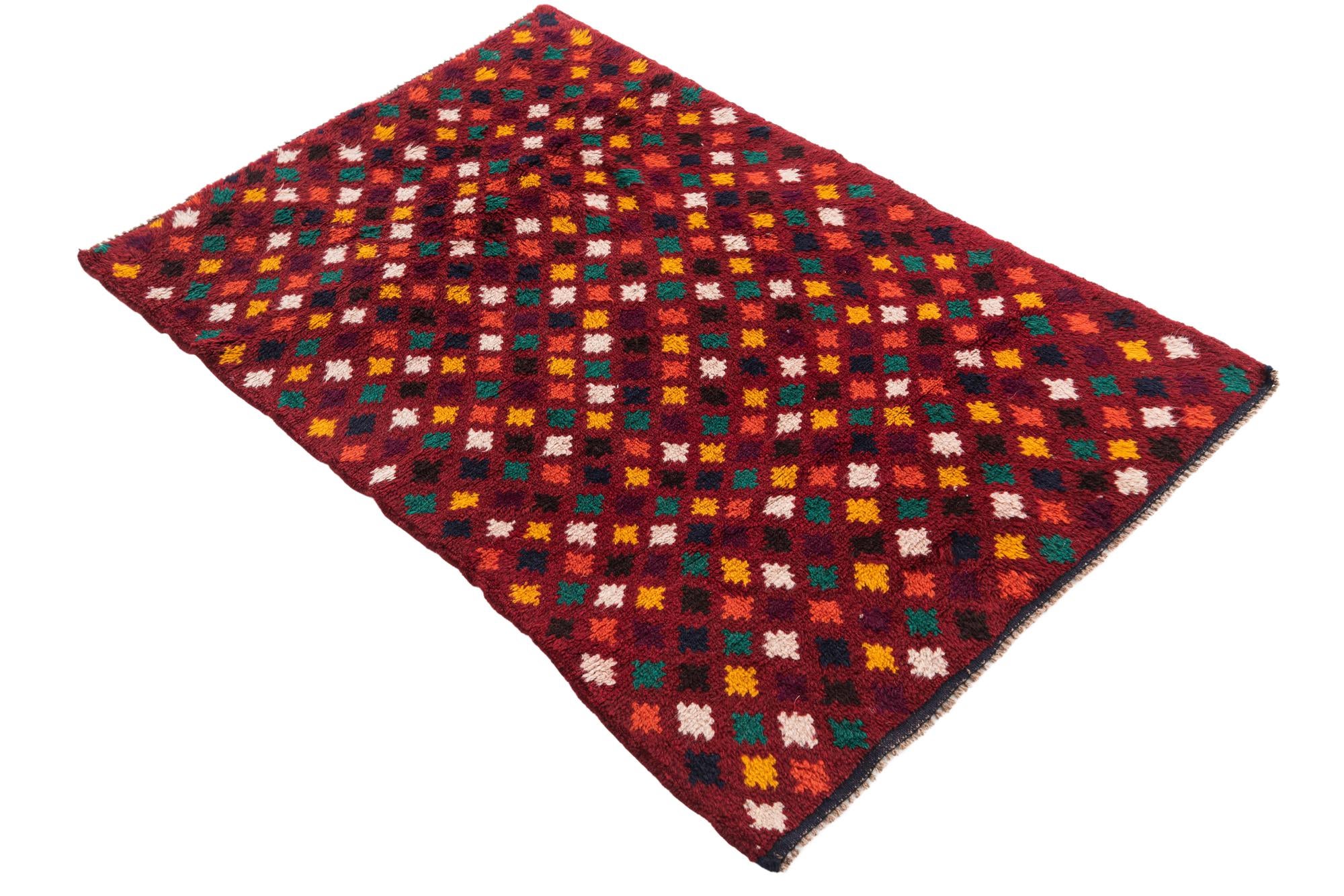 3' x 4' 6 Hand Knotted Balouch Wool Rug