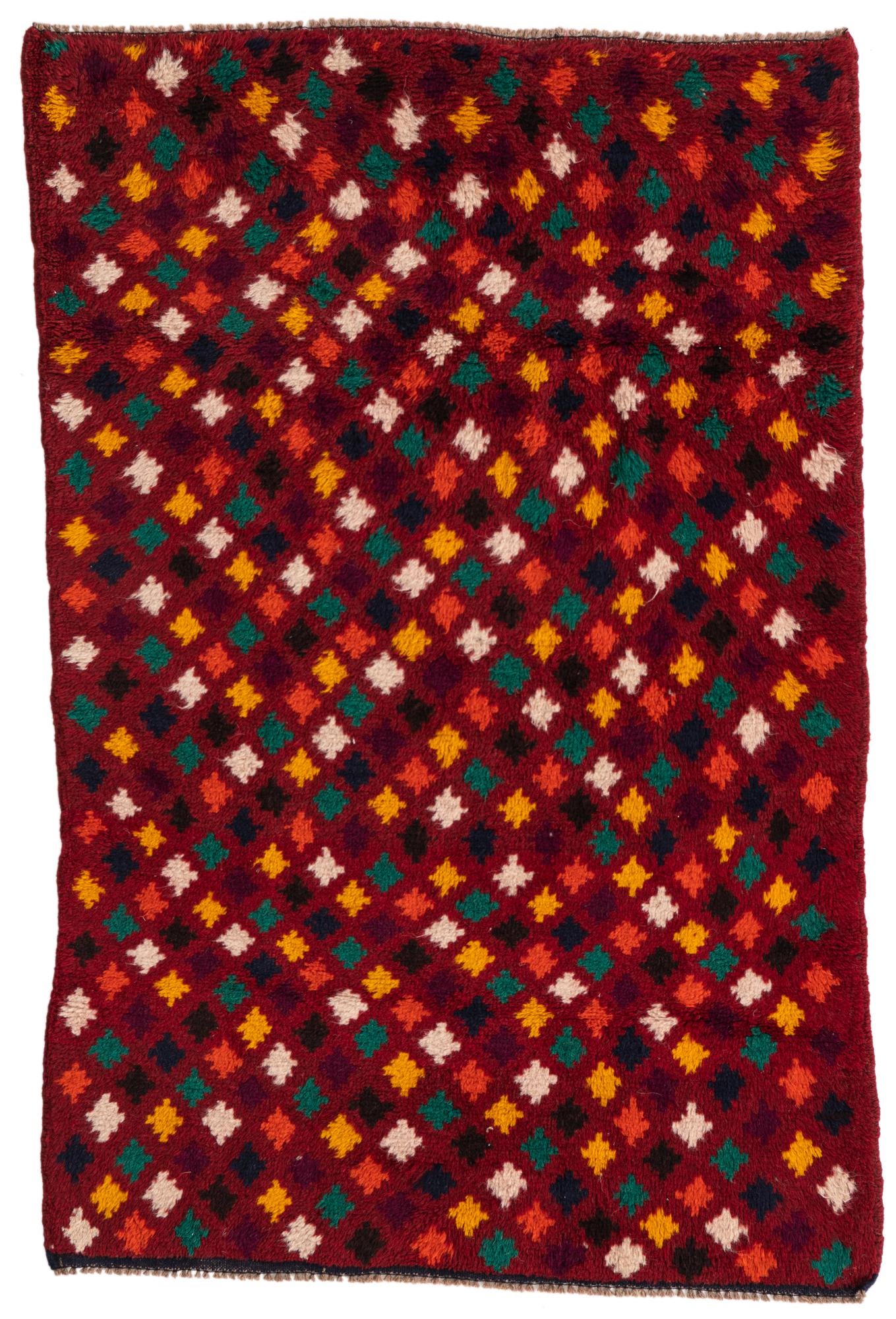 3' x 4' 6 Hand Knotted Balouch Wool Rug