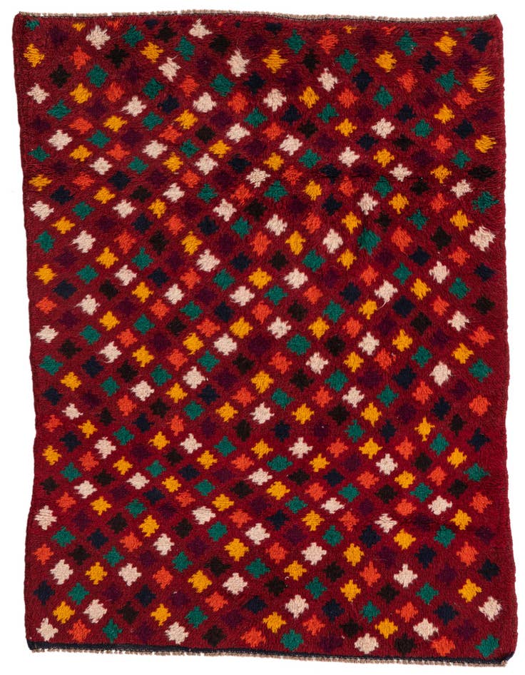 Detail image of 3' x 4' 6 Hand Knotted Balouch Wool Rug