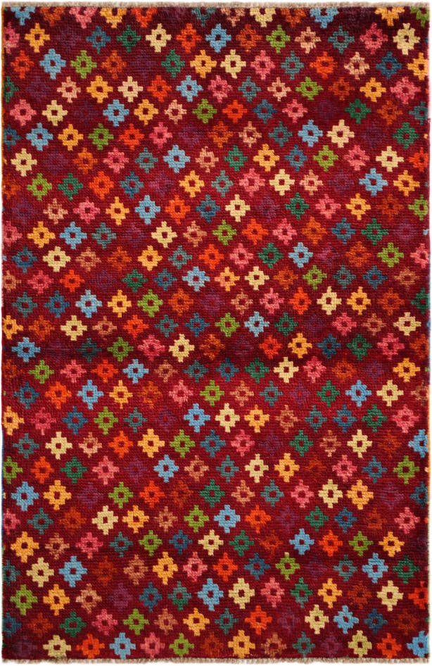 Detail image of 3' 3 x 5' Hand Knotted Balouch Wool Rug