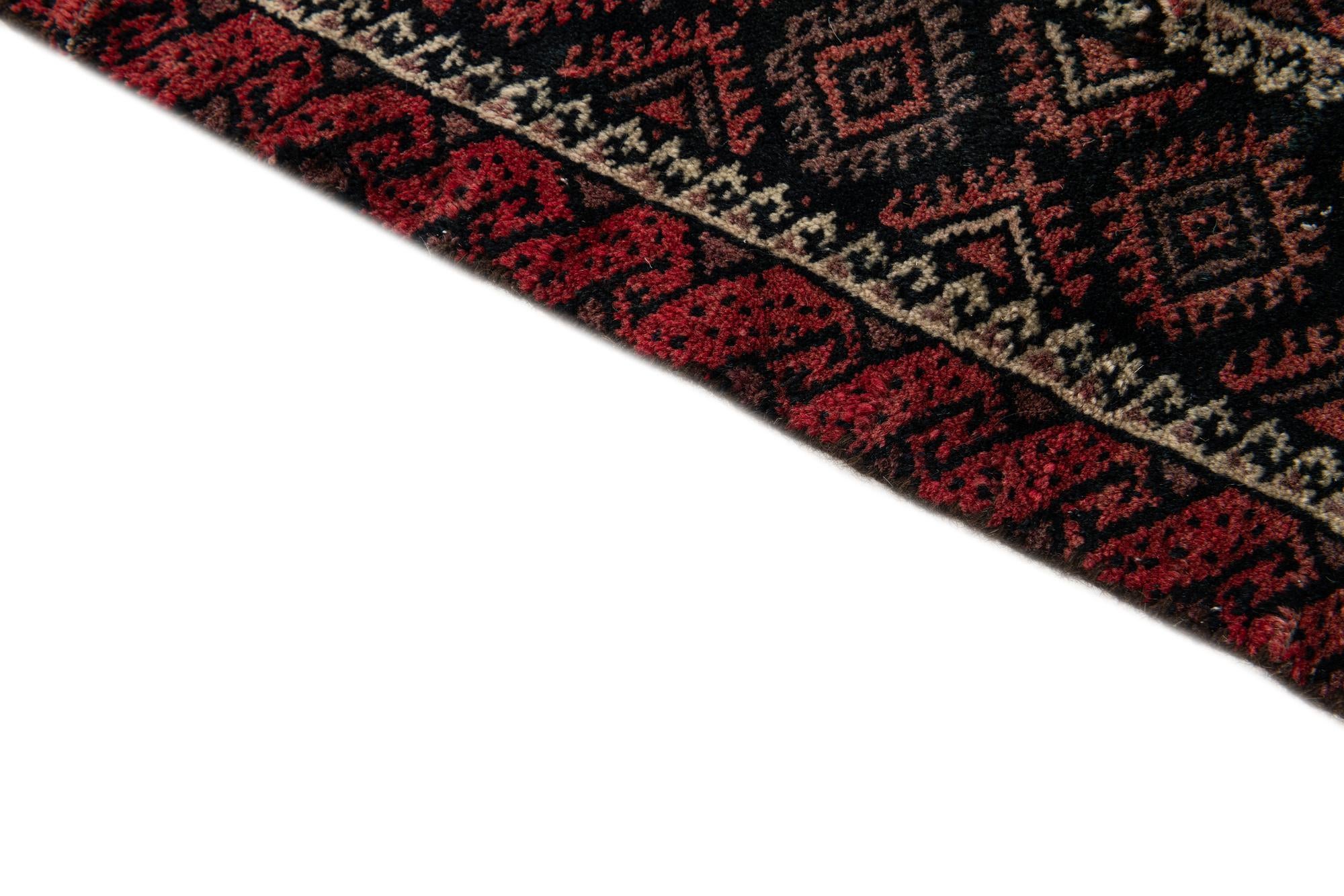 3' 9 x 5' 7 Hand Knotted Balouch Wool Rug