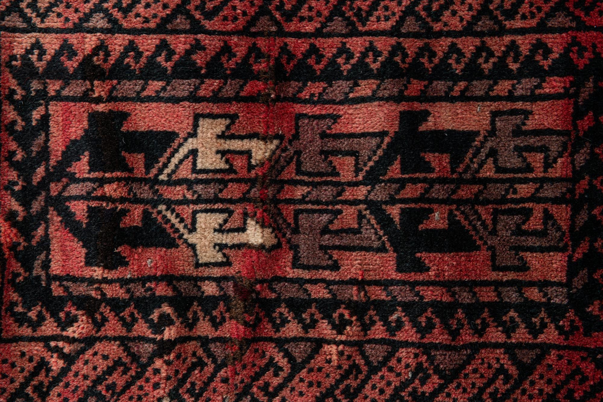 3' 9 x 5' 7 Hand Knotted Balouch Wool Rug