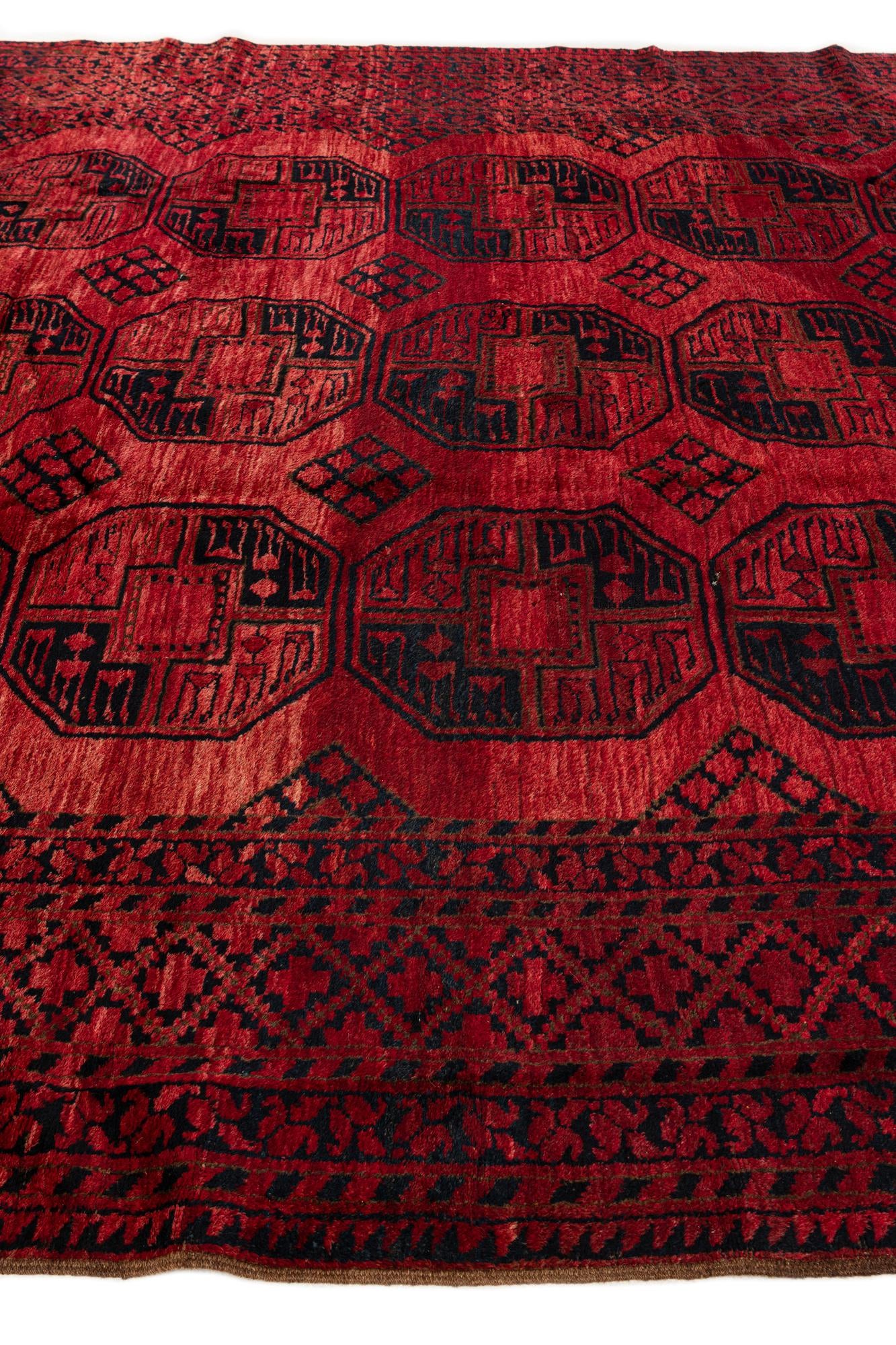 8' x 9' 4 Hand Knotted Balouch Persian Wool Rug