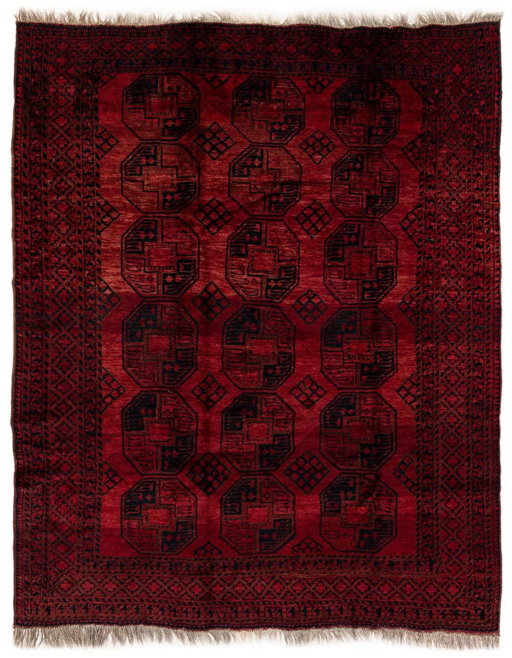 Detail image of 8' x 9' 4 Hand Knotted Balouch Persian Wool Rug