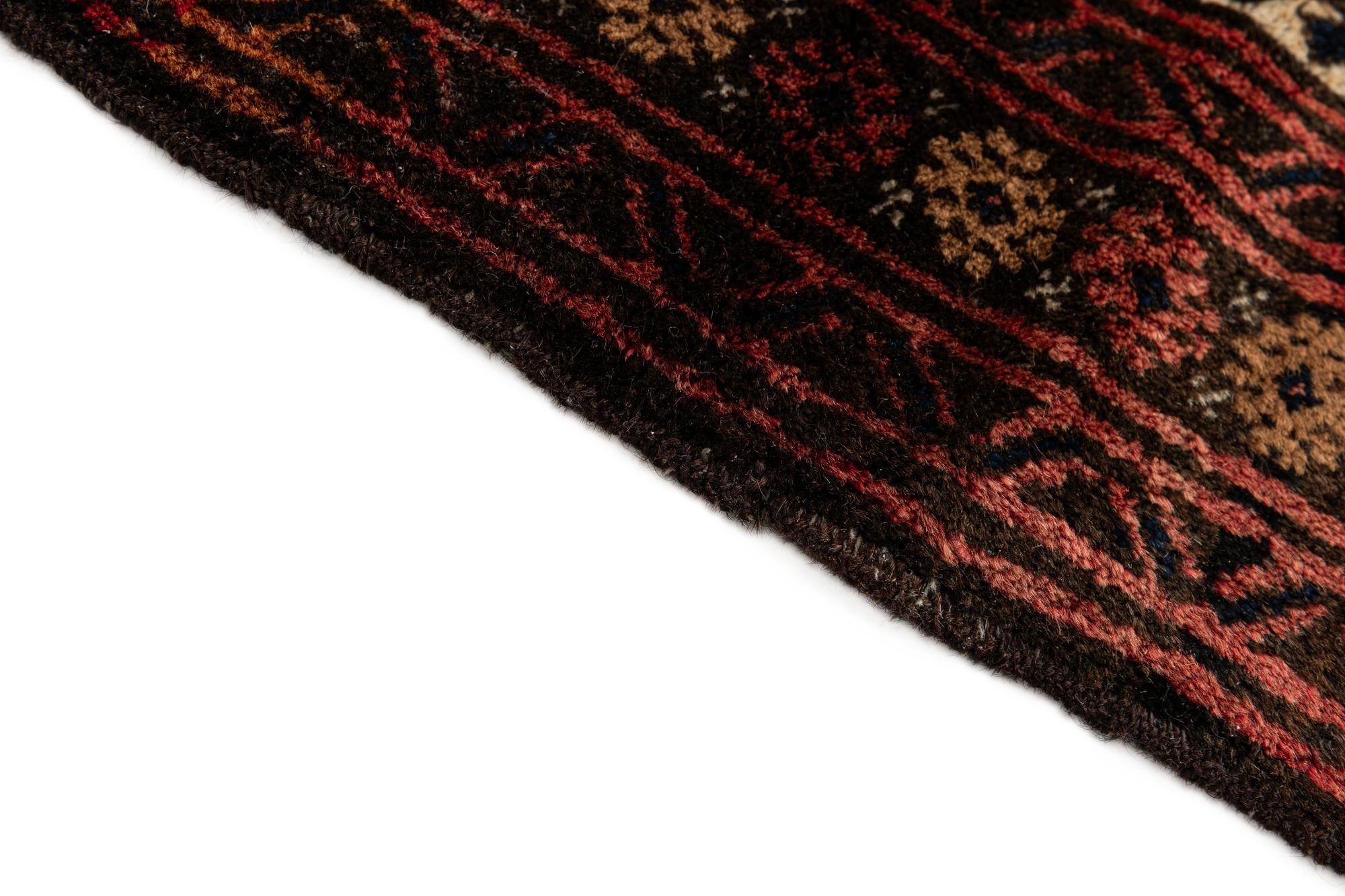 3' x 4' 5 Hand Knotted Balouch Persian Wool Rug
