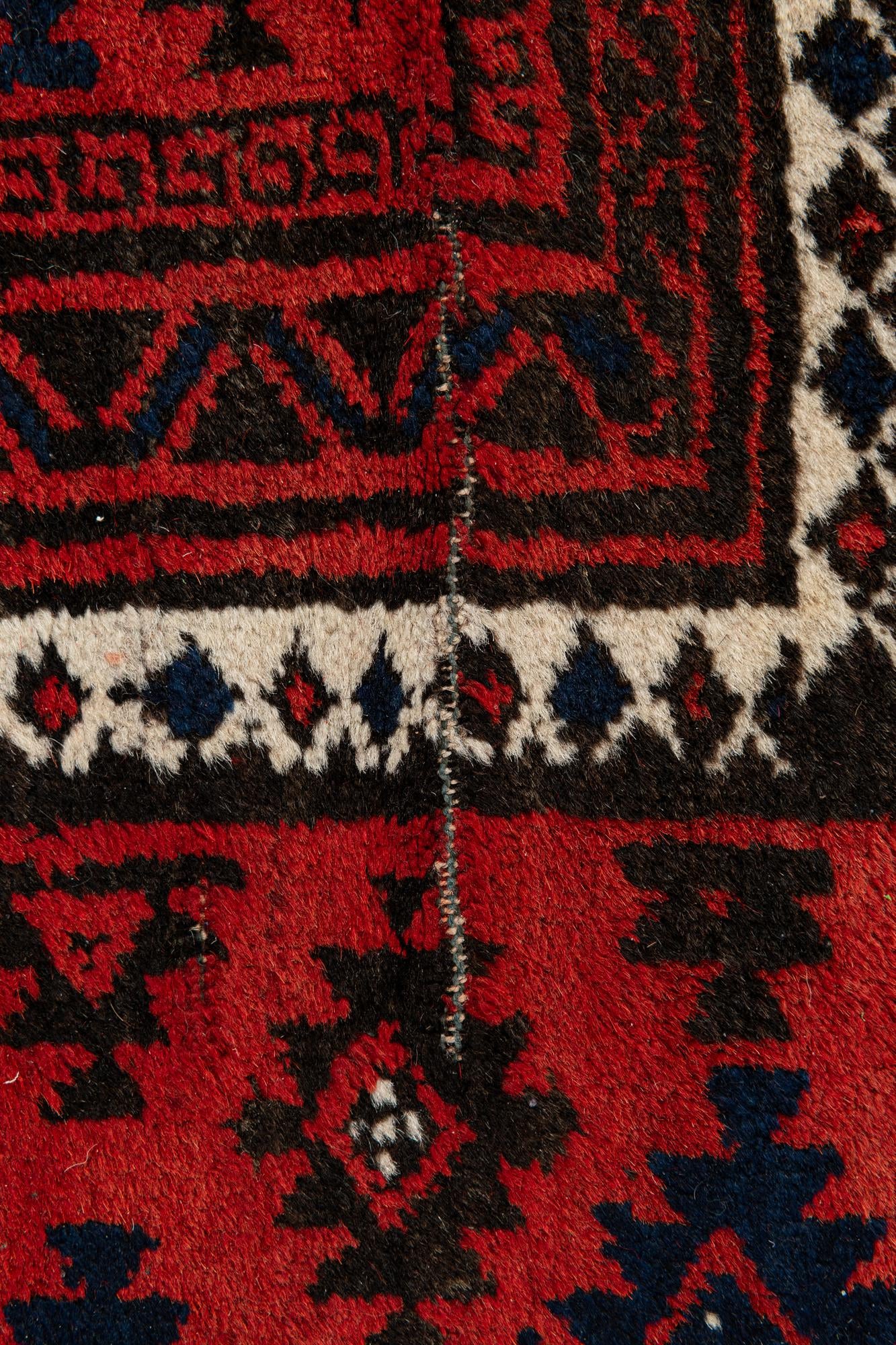 3' x 4' 5 Hand Knotted Balouch Persian Wool Rug