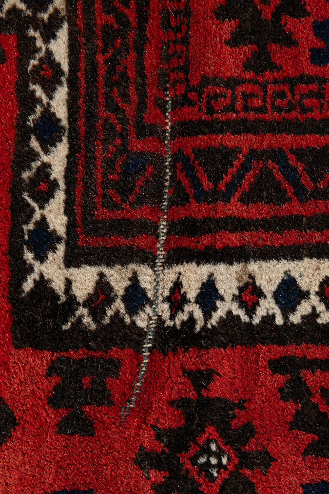 3' x 4' 5 Hand Knotted Balouch Persian Wool Rug