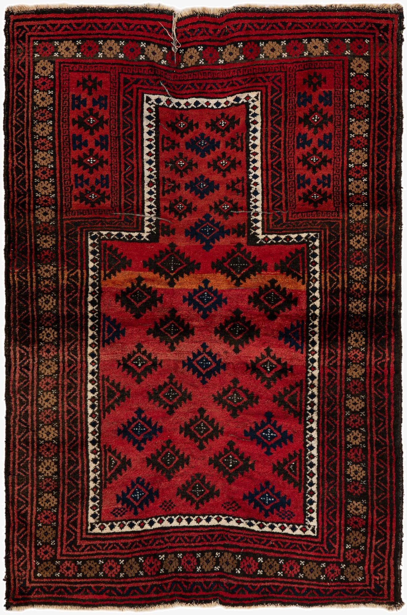 3' x 4' 5  Hand Knotted Balouch Persian Wool Rug