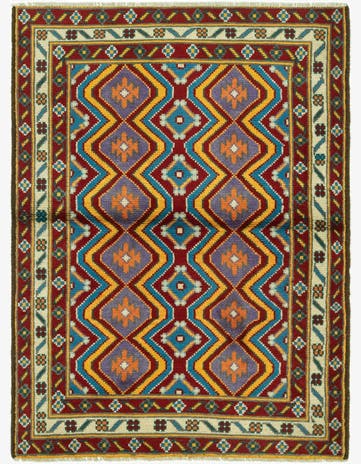 3' 4 x 4' 7 Hand Knotted Balouch Rug