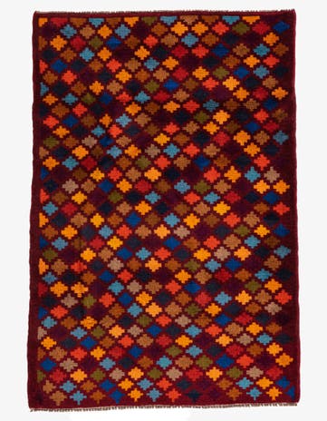 3' x 4' 6 Hand Knotted Balouch Wool Rug