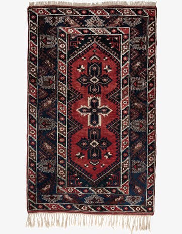 4' 3 x 6' 10 Hand Knotted Balouch Wool Rug