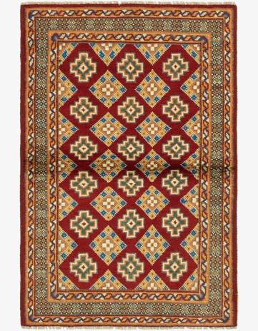 3' 4 x 5' 2 Hand Knotted Balouch Rug