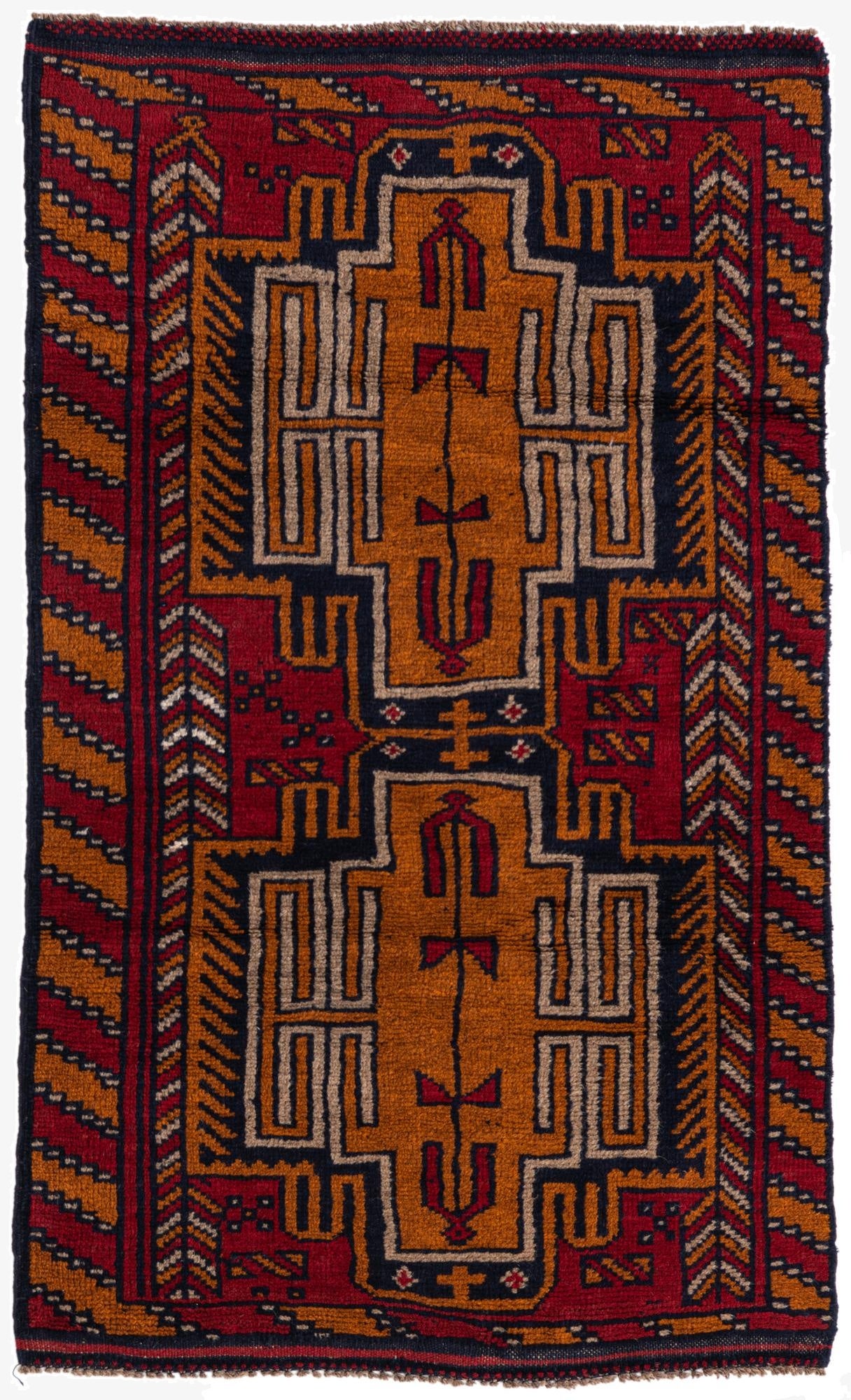 2' 9 x 4' 7  Hand Knotted Balouch Persian Wool Rug