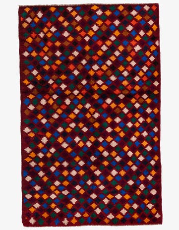 4' x 6' 1 Hand Knotted Balouch Wool Rug