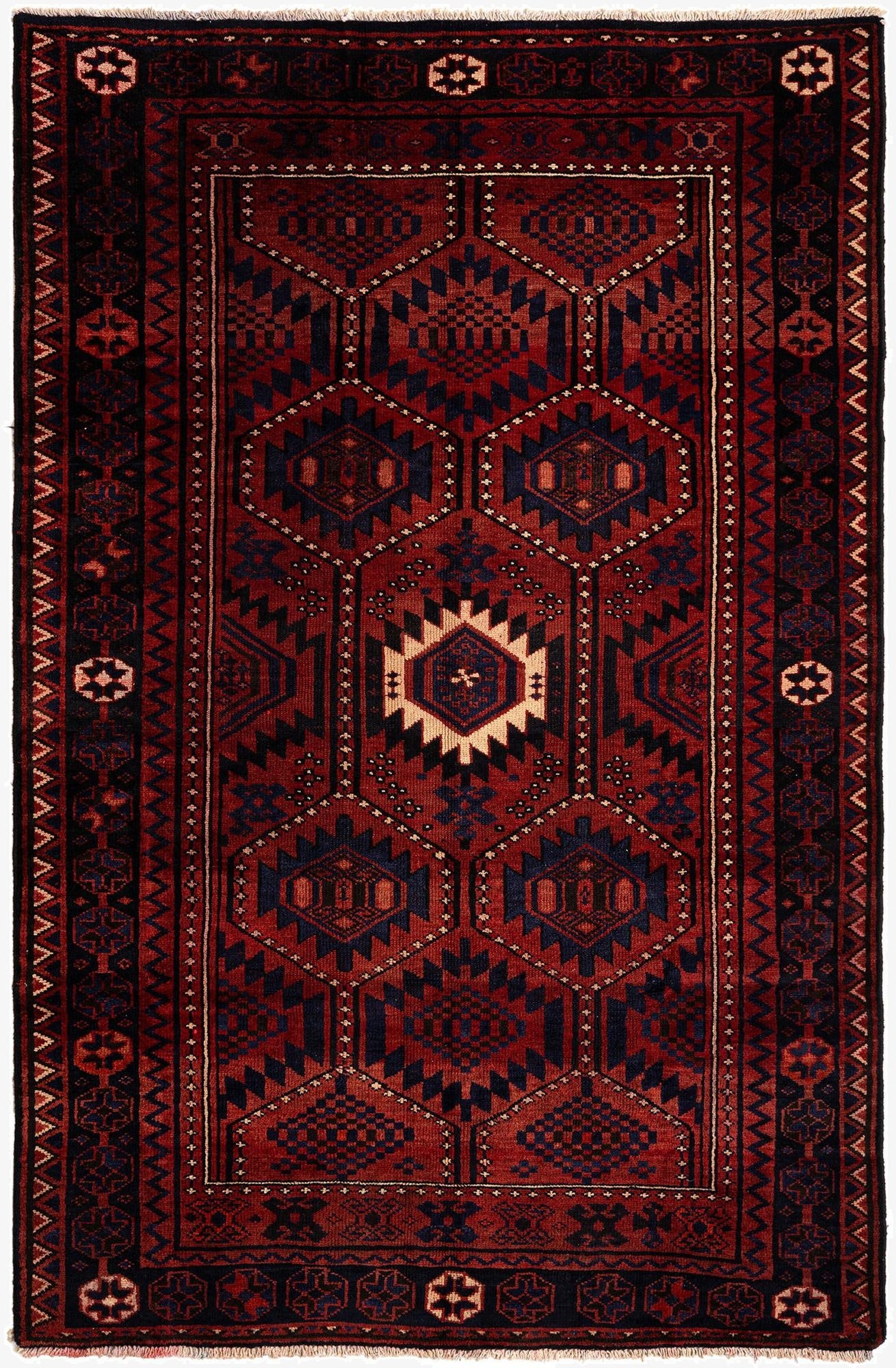 4' 3 x 8' 5 Balouch Wool Rug