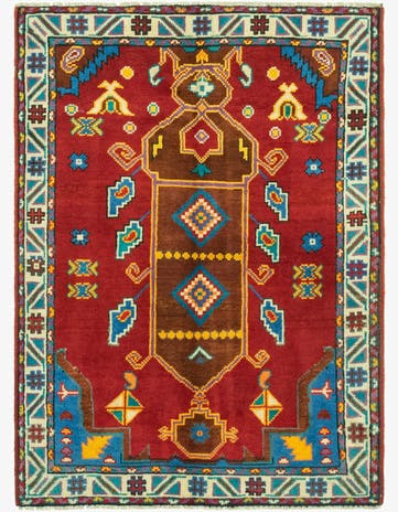 3' 3 x 4' 10 Hand Knotted Balouch Rug