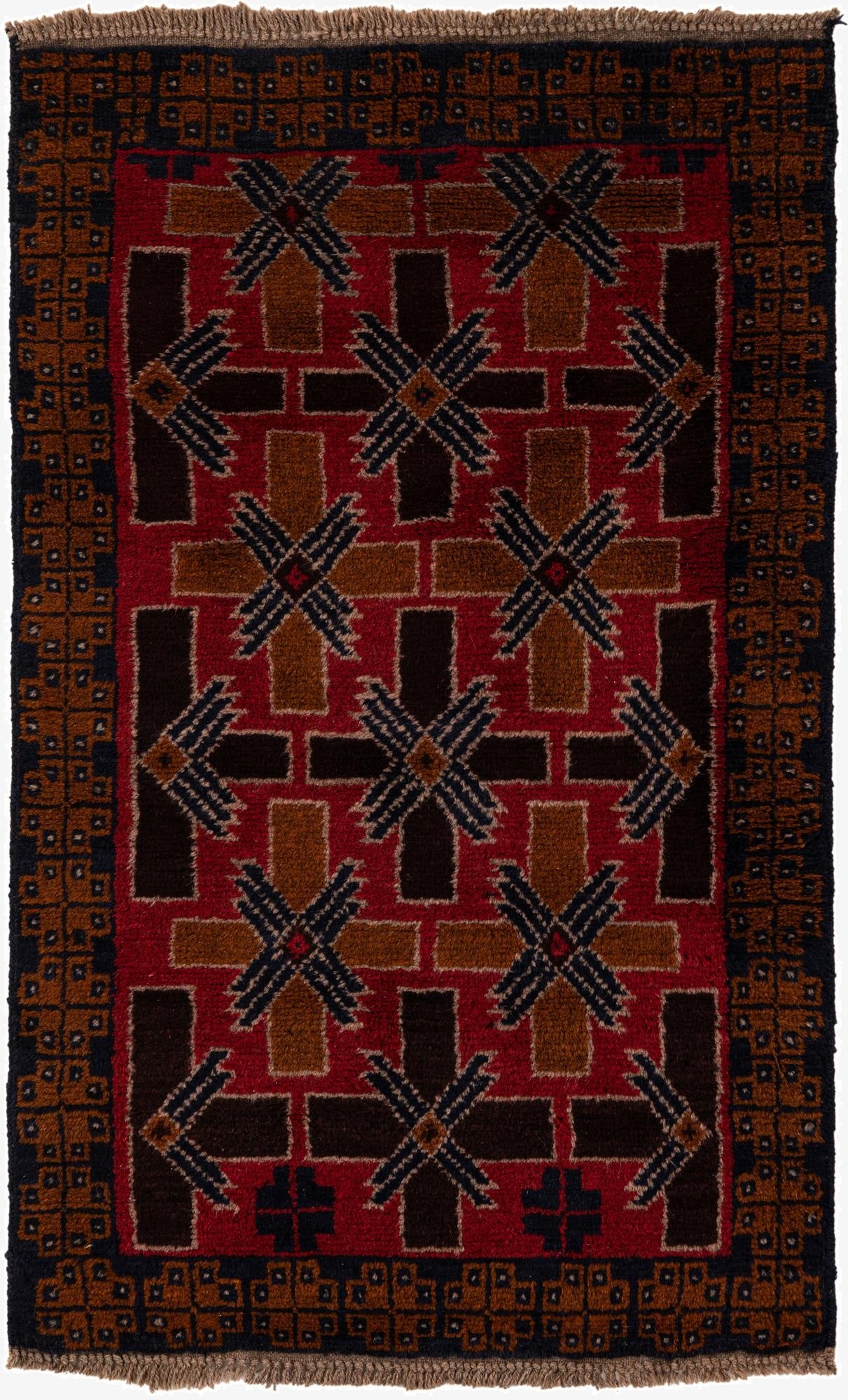 2' 10 x 4' 9  Hand Knotted Balouch Wool Rug