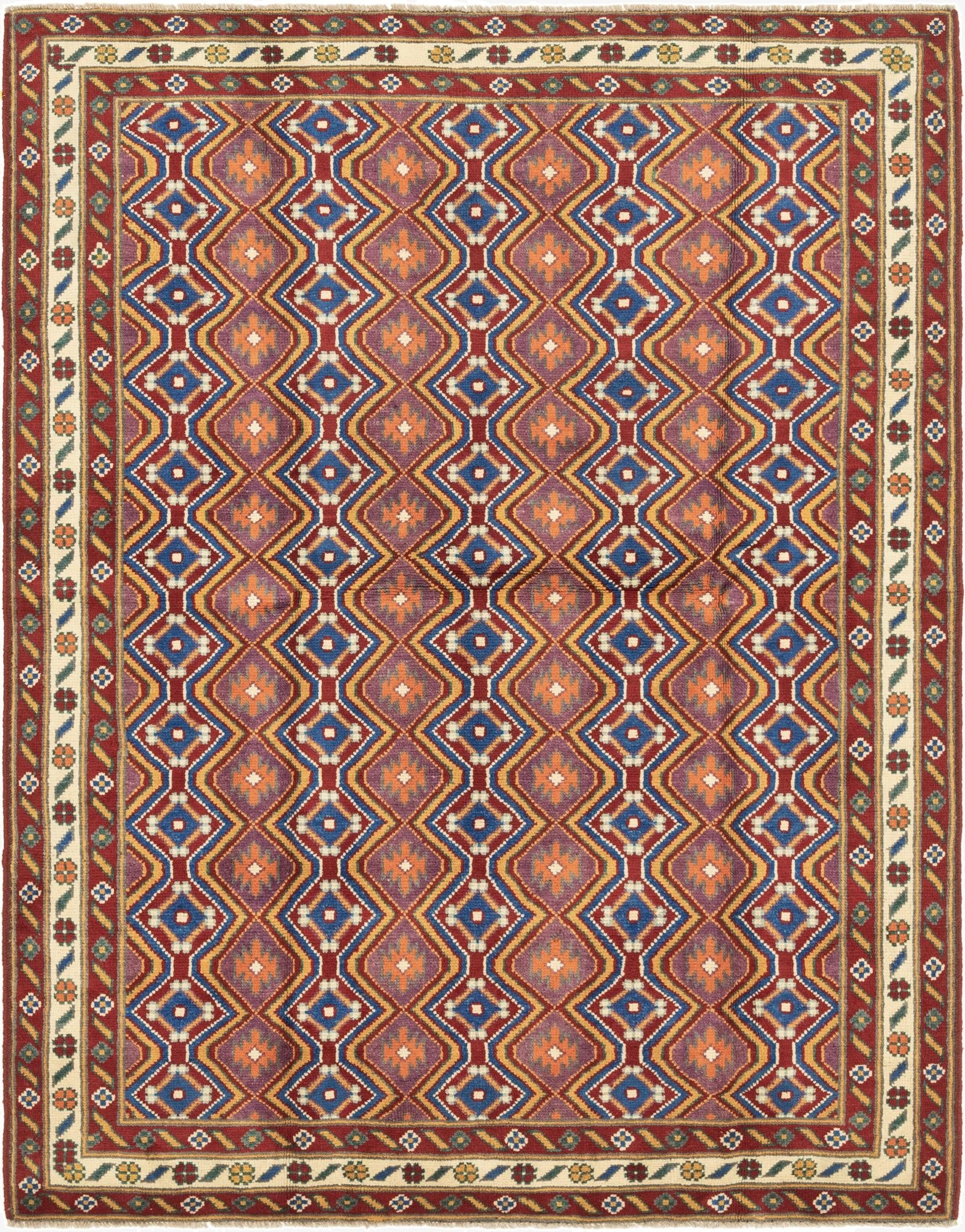 6' 1 x 7' 10  Hand Knotted Balouch Rug