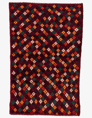 2' 10 x 4' 7 Hand Knotted Balouch Wool Rug