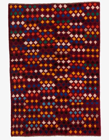 4' x 5' 9 Hand Knotted Balouch Wool Rug