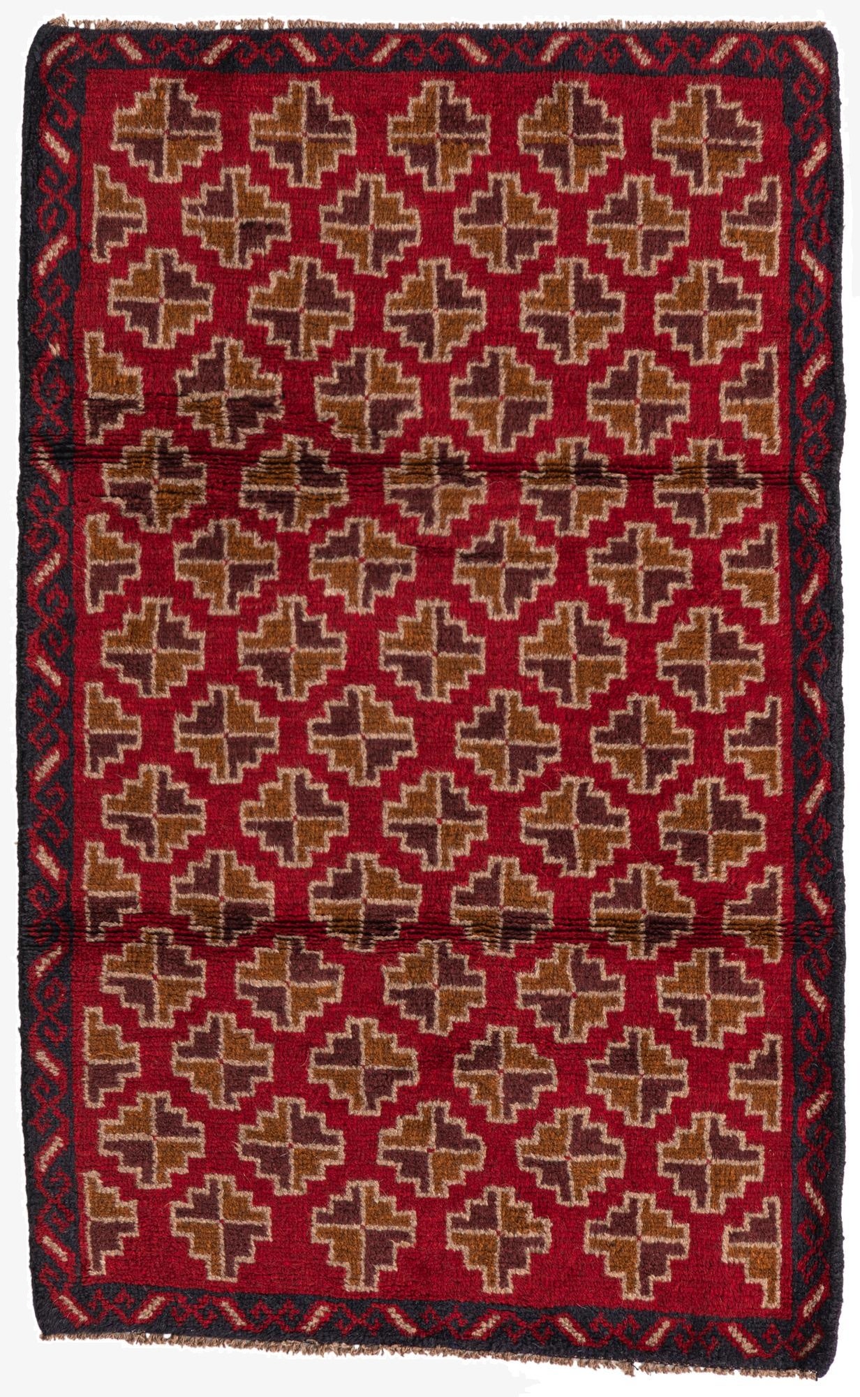 3' x 4' 9  Hand Knotted Balouch Persian Wool Rug