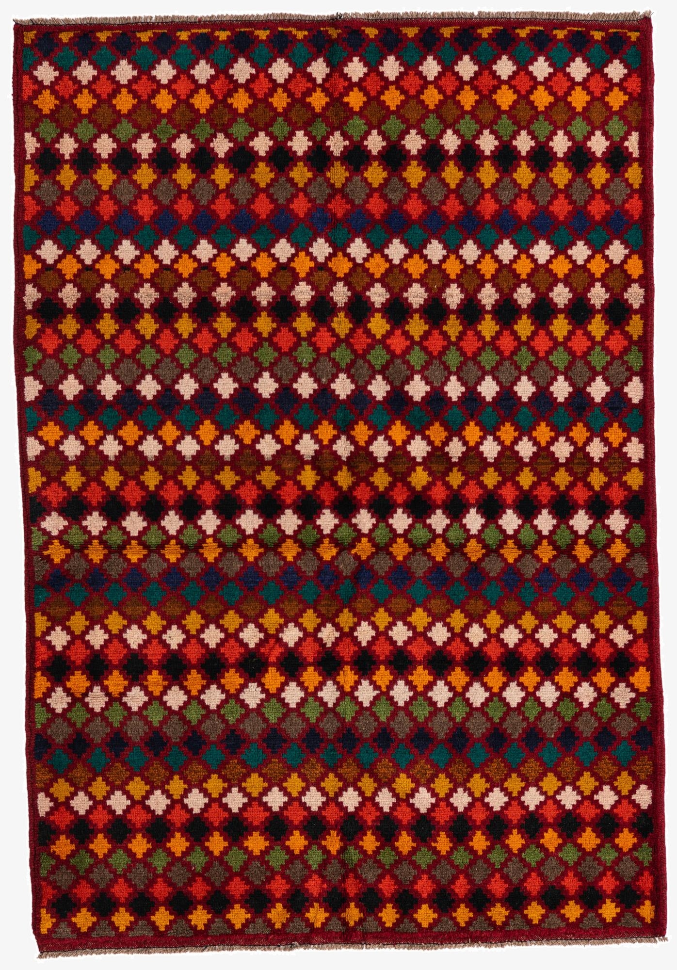 4' x 5' 10  Hand Knotted Balouch Wool Rug