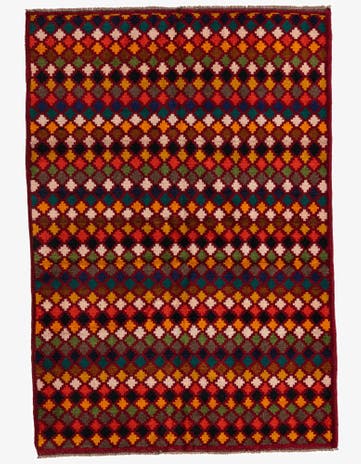 4' x 5' 10 Hand Knotted Balouch Wool Rug