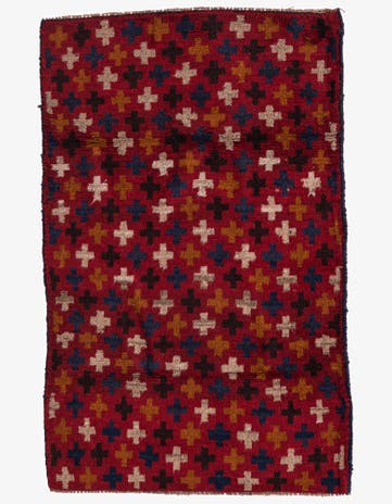 2' 10 x 4' 6 Hand Knotted Balouch Persian Wool Rug