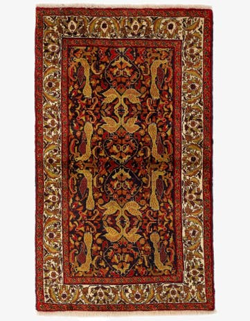 3' 5 x 5' 9 Hand Knotted Balouch Persian Wool Rug