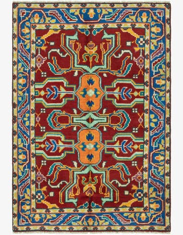 3' 4 x 4' 10 Hand Knotted Balouch Rug