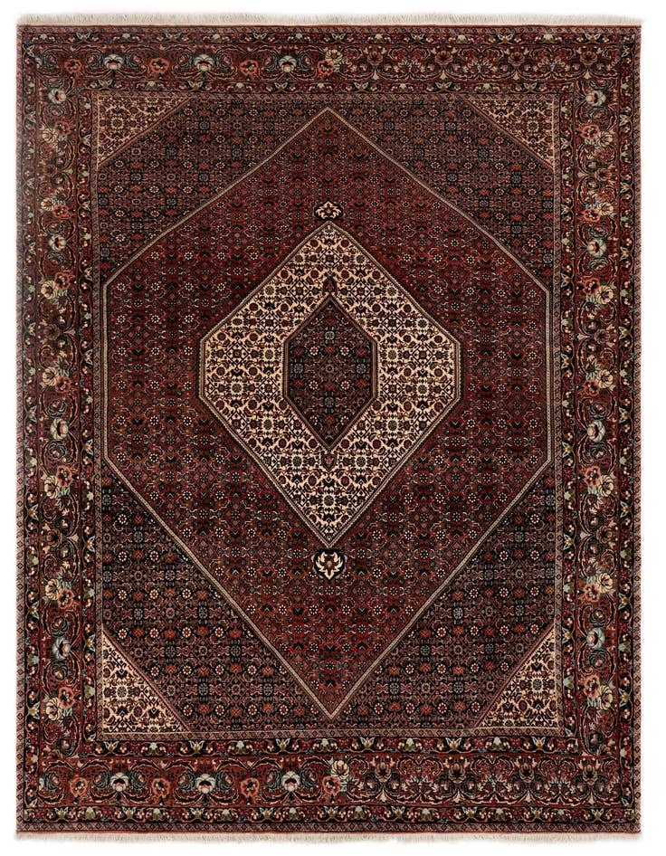 Detail image of 6' 7 x 9' Hand Knotted Bidjar Persian Wool Rug