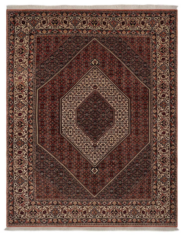 Detail image of 6' 7 x 9' 9 Hand Knotted Bidjar Persian Wool Rug