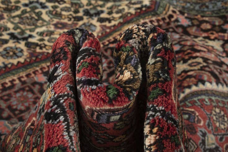 Detail image of 10' 2 x 13' 3 Hand Knotted Bidjar Persian Wool Rug