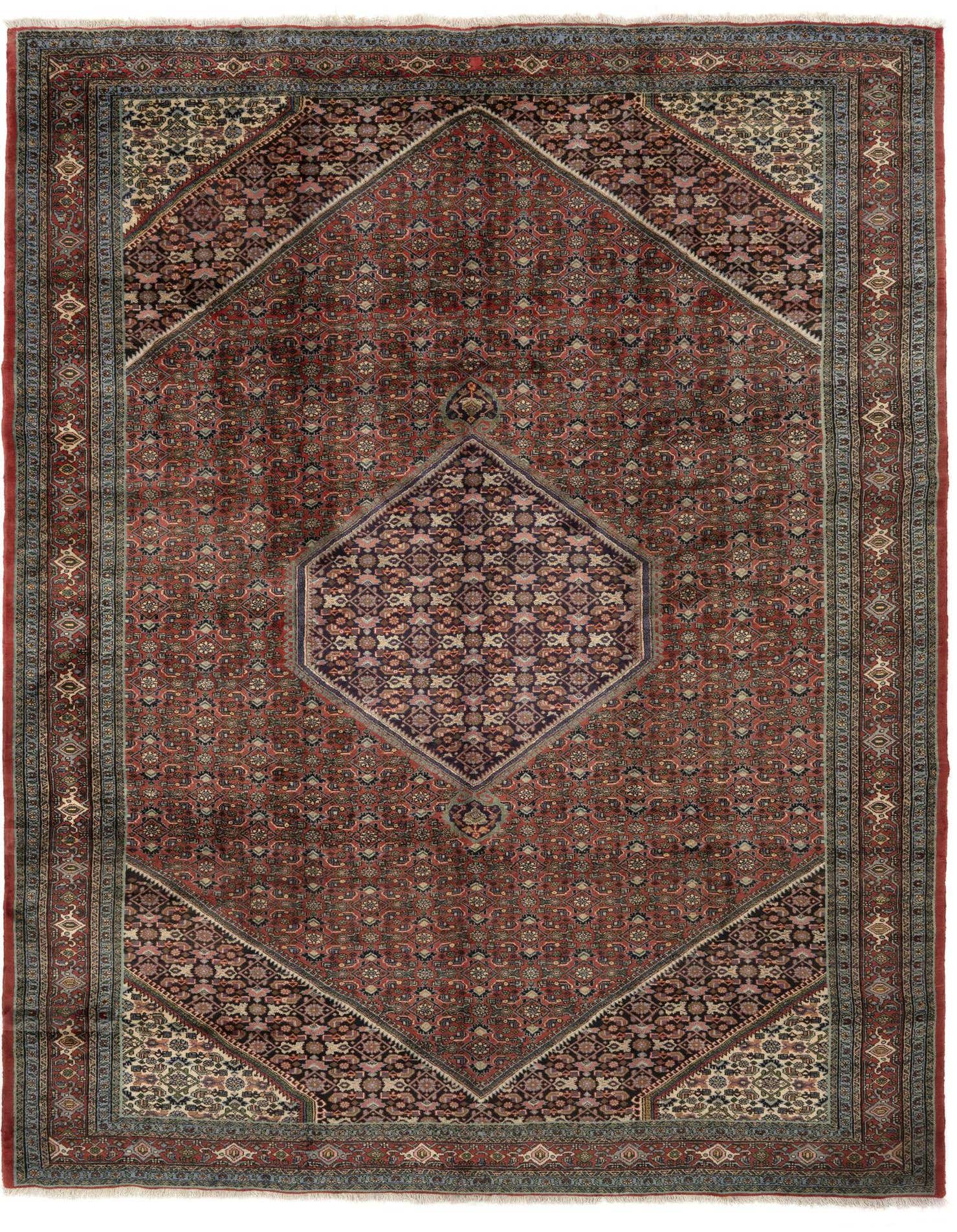 10' 2 x 13' 3 Hand Knotted Bidjar Persian Wool Rug