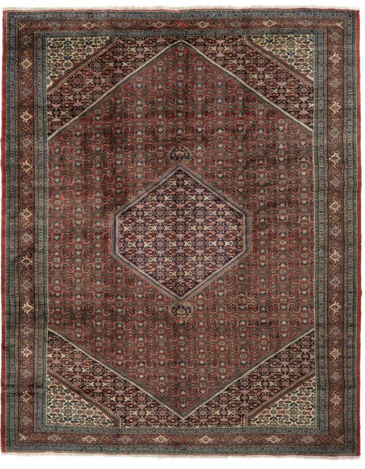 Detail image of 10' 2 x 13' 3 Hand Knotted Bidjar Persian Wool Rug