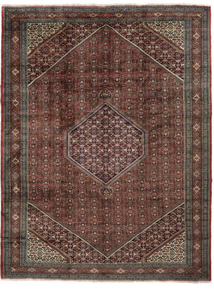 Detail image of 10' 2 x 13' 3 Hand Knotted Bidjar Persian Wool Rug