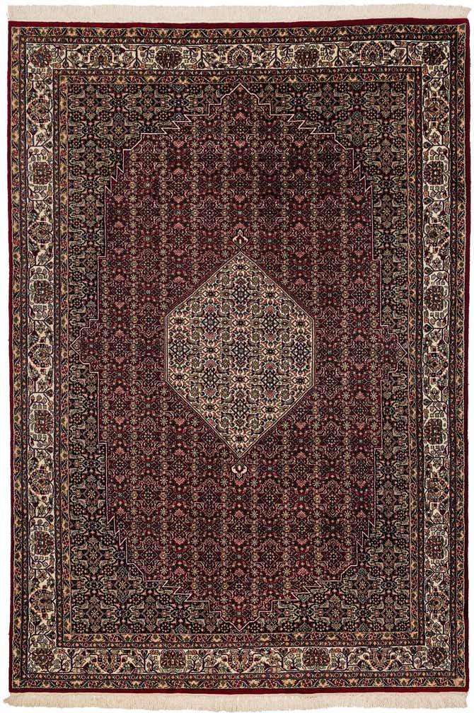 6' 7 x 10' Hand Knotted Bidjar Oriental Wool Rug