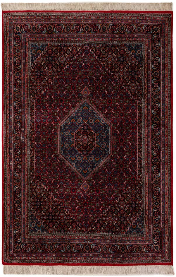 Detail image of 6' 6 x 9' 10 Hand Knotted Bidjar Wool Rug