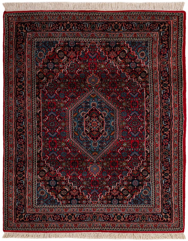 Detail image of 4' x 5' 11 Hand Knotted Bidjar Wool Rug