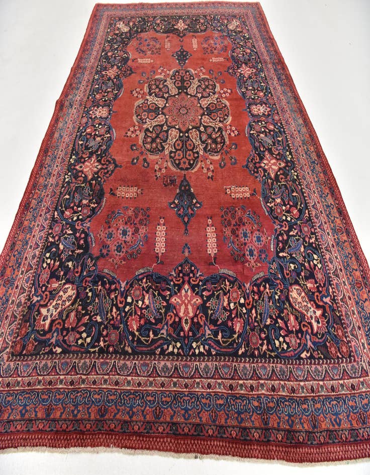 Detail image of 9' x 12' 7 Hand Knotted Bidjar Persian Wool Rug