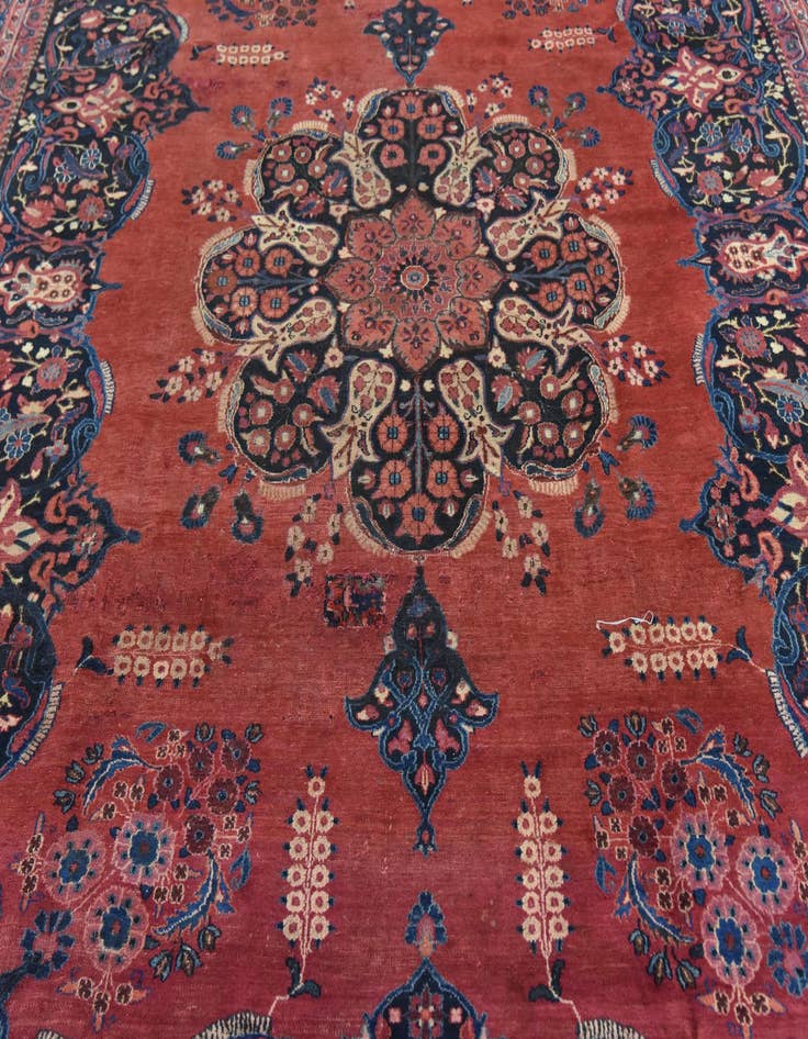 Detail image of 9' x 12' 7 Hand Knotted Bidjar Persian Wool Rug