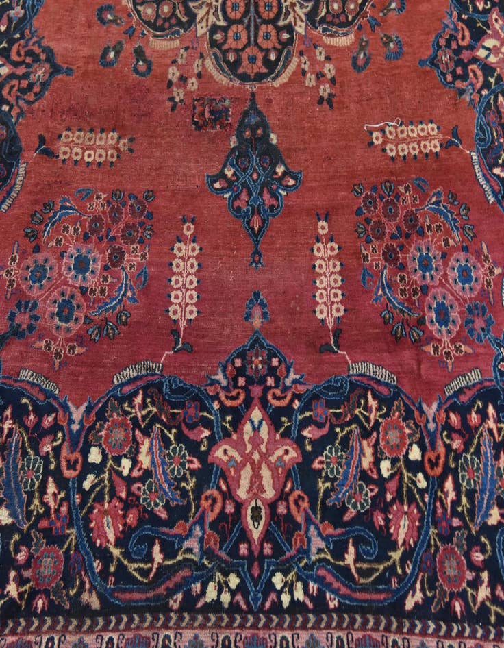 Detail image of 9' x 12' 7 Hand Knotted Bidjar Persian Wool Rug