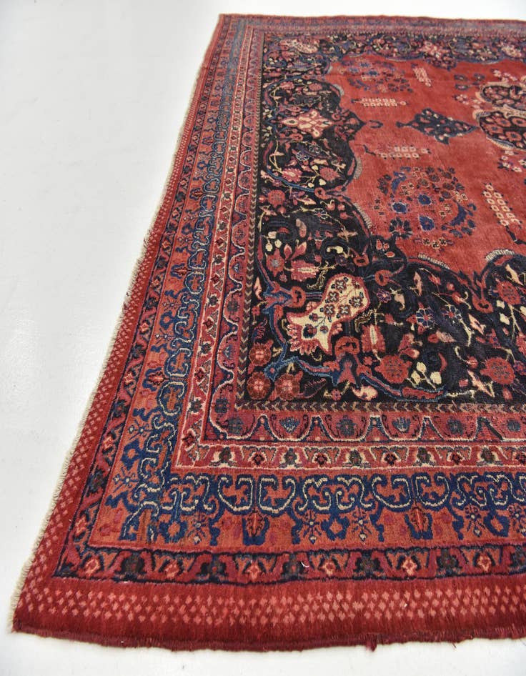 Detail image of 9' x 12' 7 Hand Knotted Bidjar Persian Wool Rug