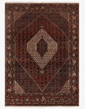6' 7 x 9' Hand Knotted Bidjar Persian Wool Rug